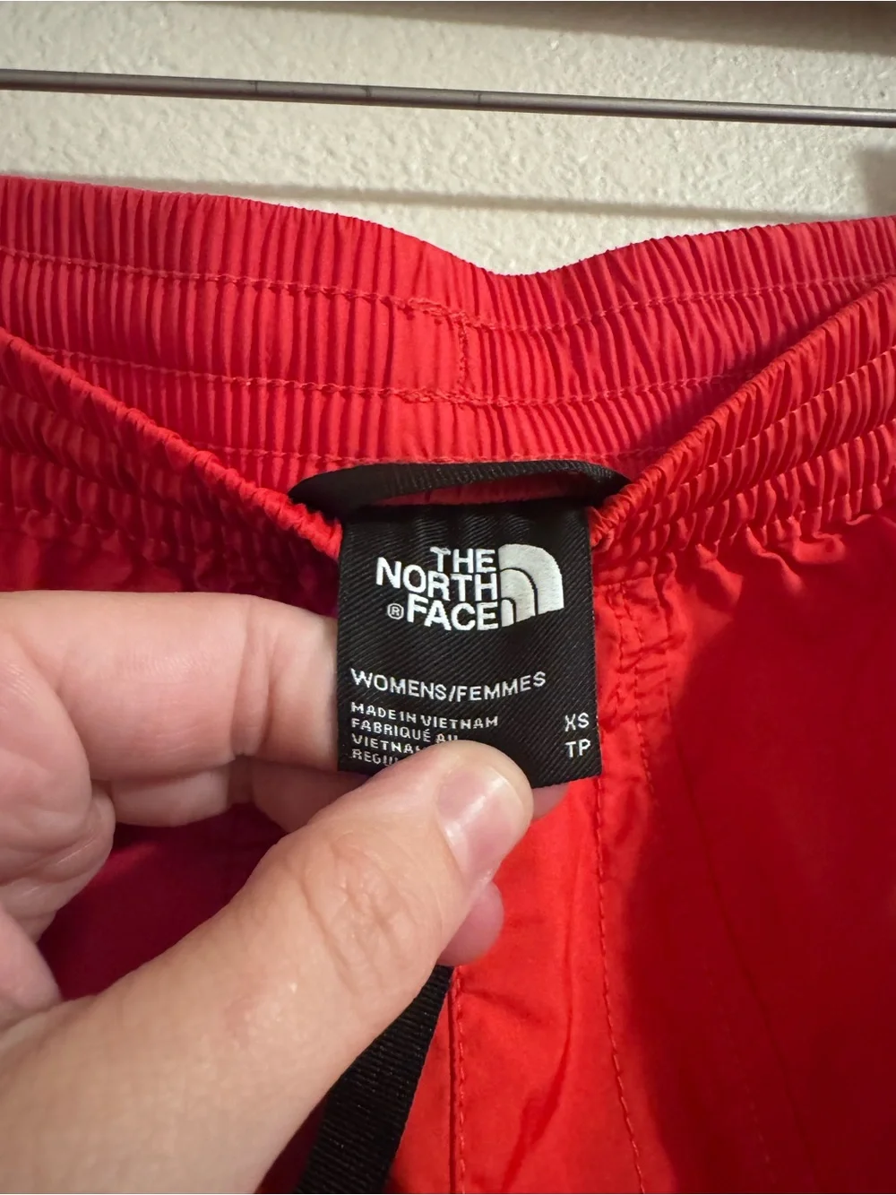 The North Face Bright Red Shorts with Black Drawstring